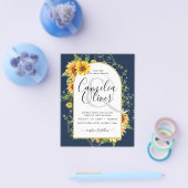 BUDGET Bilingual Sunflower Spain Weddenschap Boda Flyer (Enkel)