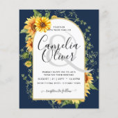 BUDGET Bilingual Sunflower Spain Weddenschap Boda Flyer (Voorkant)