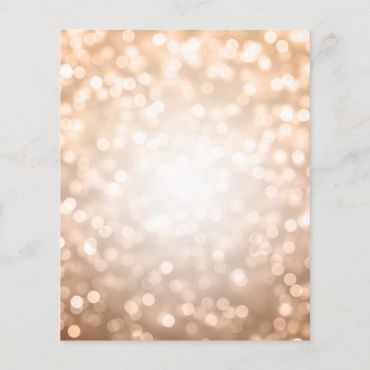 Budget Birthday Copper Sparkle Licht Invite (Achterkant)
