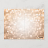 Budget Birthday Copper Sparkle Light Invite Briefkaart (Achterkant)