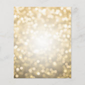 Budget Birthday Elegant Gold Sparkle Licht Invite (Achterkant)