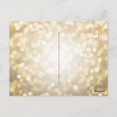 Budget Birthday Elegant Gold Sparkle Licht Invite Briefkaart (Achterkant)