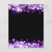 Budget Birthday Elegant Paarse Licht Invite (Achterkant)