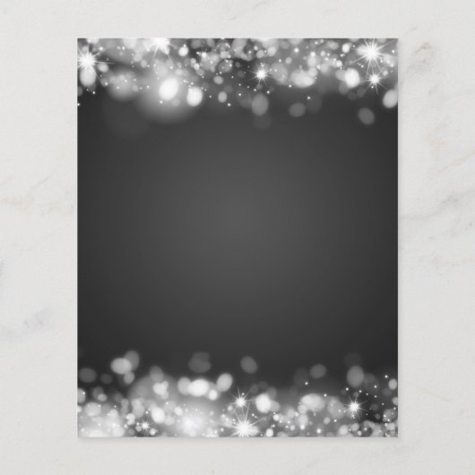 Budget Birthday Elegant Silver Licht Invite (Achterkant)