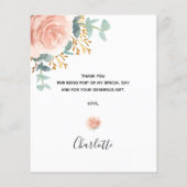 BUDGET Birthday florale eucalyptus - dank u wel! (Achterkant)