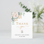 BUDGET Birthday florale eucalyptus - dank u wel! (Staand voorkant)