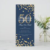 Budget Birthday Glitter Confetti Gold & marine (Staand voorkant)