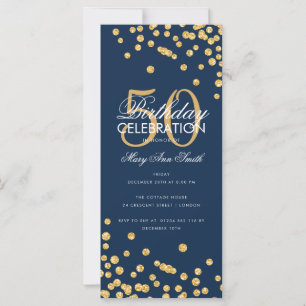 Budget Birthday Glitter Confetti Gold & marine