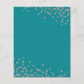 Budget Birthday Glitter Confetti Silver Blauwgroen (Achterkant)