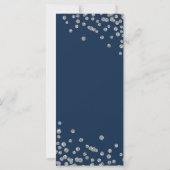 Budget Birthday Glitter Confetti Silver & Navy (Achterkant)