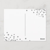 Budget Birthday Glitter Confetti Silver Paars Briefkaart (Achterkant)