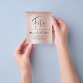 Budget Birthday Glitter Roos Gold Flyer (Hand)