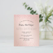 Budget Birthday Glitter Roos Gold Metal (Staand voorkant)