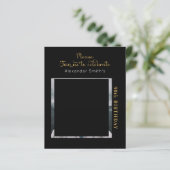Budget Birthday Invitation Black and Gold (Staand voorkant)
