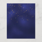 BUDGET Birthday party blue Gold mannen uitnodiging (Achterkant)