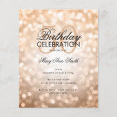 Budget Birthday Party Copper Sparkle Lights Flyer (Voorkant)