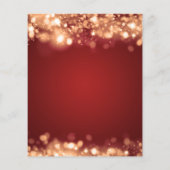 Budget Birthday Party Elegant Gold Red Glam Licht Flyer (Achterkant)