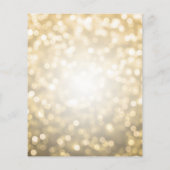 Budget Birthday Party Elegant Gold Sparkle Lights Flyer (Achterkant)