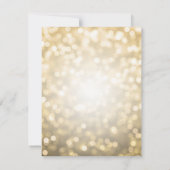 Budget Birthday Party Elegant Gold Sparkle Lights Kaart (Achterkant)