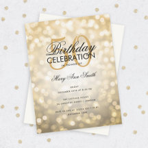 Budget Birthday Party Elegant Gold Sparkle Lights