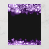 Budget Birthday Party Elegant Paars Glam Lights Flyer (Achterkant)