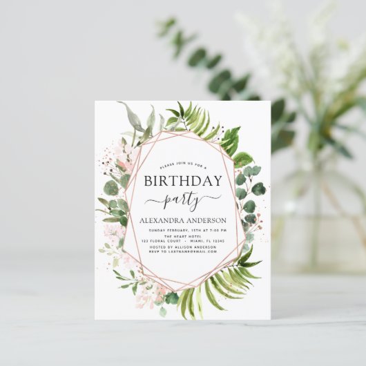 Budget Birthday Party Eucalyptus Botanical (Staand voorkant)