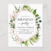 Budget Birthday Party Eucalyptus Botanical (Voorkant)