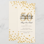 Budget Birthday Party Glitter Confetti Gold (Voorkant / Achterkant)