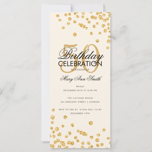 Budget Birthday Party Glitter Confetti Gold (Voorkant)