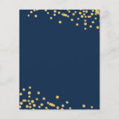 Budget Birthday Party Glitter Confetti Gold Navy (Achterkant)