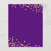 Budget Birthday Party Glitter Confetti Gold Paars (Achterkant)