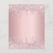 BUDGET Birthday party roze stoffige roos glitter (Achterkant)