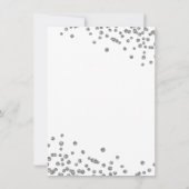Budget Birthday Party Silver Glitter Confetti Kaart (Achterkant)