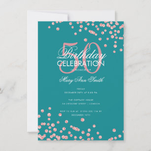 Budget Birthday Roos Gold Glitter Confetti Blauwgr Kaart