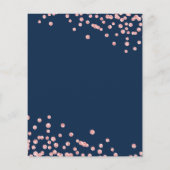 Budget Birthday Roos Gold Glitter Navy Flyer (Achterkant)