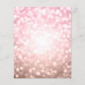Budget Birthday Roos Gold Sparkle Licht Invite (Achterkant)