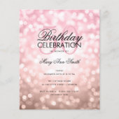 Budget Birthday Roos Gold Sparkle Lights Flyer (Voorkant)