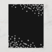 Budget Birthday Silver Glitter Confetti Black Flyer (Achterkant)