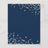 Budget Birthday Silver Glitter Confetti Navy Flyer (Achterkant)