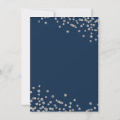 Budget Birthday Silver Glitter Confetti Navy Kaart (Achterkant)