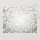 Budget Birthday Silver Sparkle Light Invite Briefkaart (Achterkant)