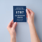 Budget Birthday Uitnodiging Blauw Wit Flyer (Hand)