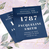 Budget Birthday Uitnodiging Blauw Wit Flyer