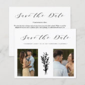 Budget Black 2 Photos Collage Wedding Branches (Voorkant / Achterkant)