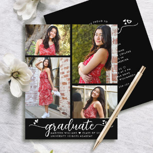 Budget Black Afstuderen 4 Uitnodiging voor Photo S