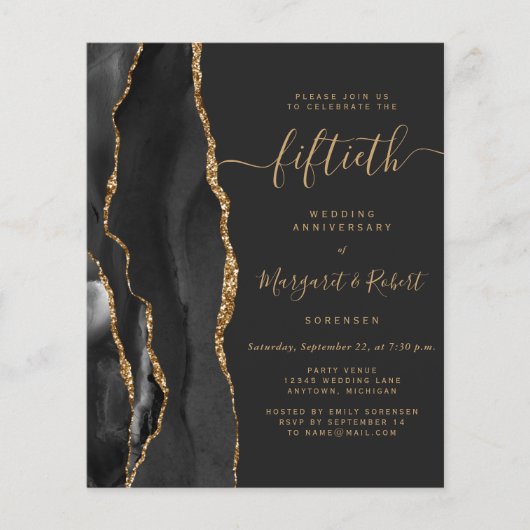 Budget Black Agate Gold 50th Jubileum Party (Voorkant)