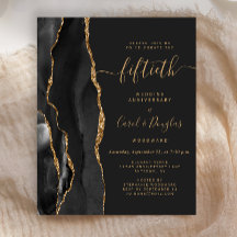 Budget Black Agate Goud 50ste Verjaardagsfeestje