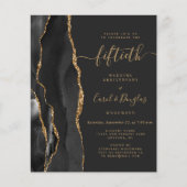 Budget Black Agate Goud 50ste Verjaardagsfeestje (Voorkant)