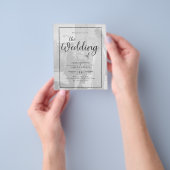 Budget Black and White Photo Weduwation Invitation Flyer (Hand)