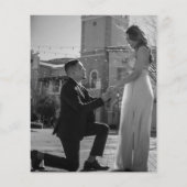 Budget Black and White Photo Weduwation Invitation Flyer (Achterkant)